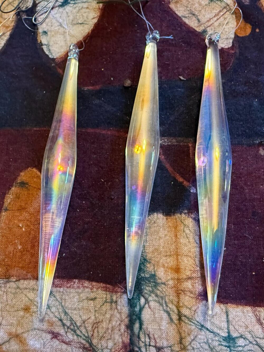 Vintage Glass Christmas tree icicles